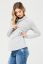 Vorschau: Cowl Neck Umstands- und Stillshirt hellgrau