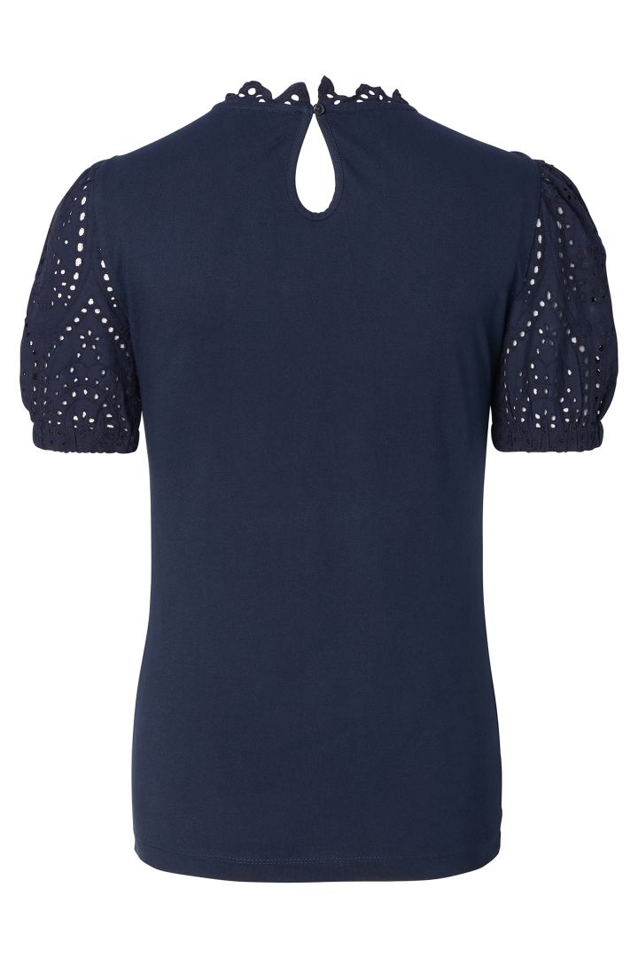 Umstandsshirt mit Häkelspitze