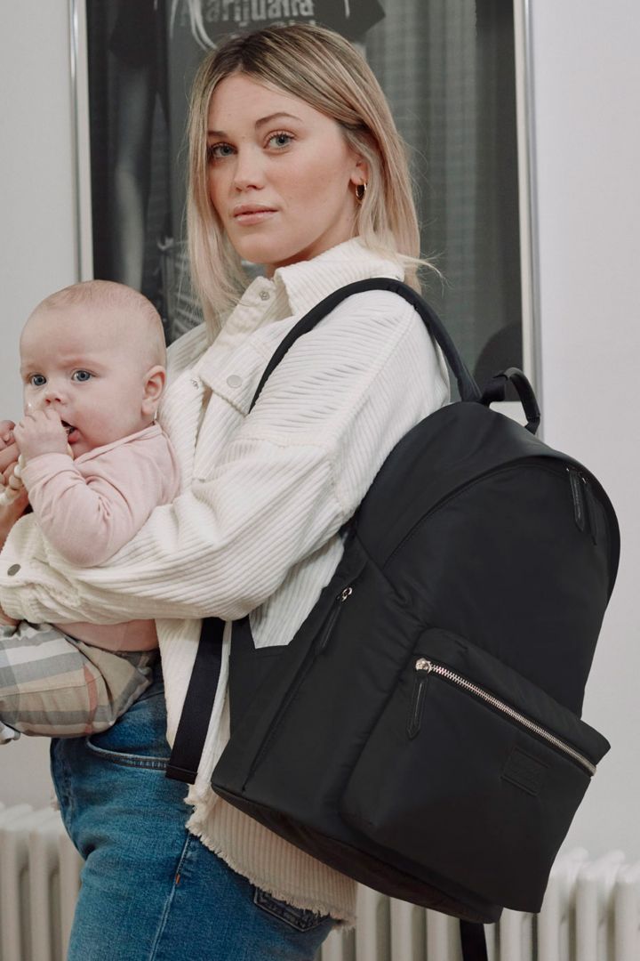 Wickelrucksack Eco aus recyceltem Nylon schwarz