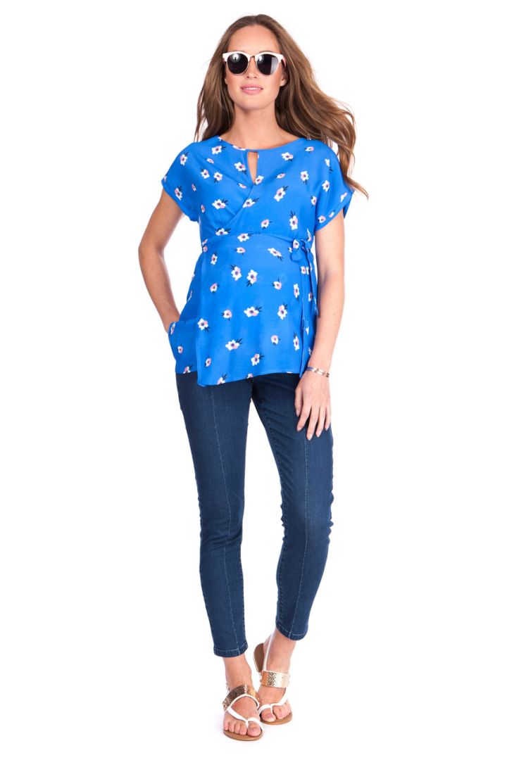 Assymetric Wrap Maternity Top