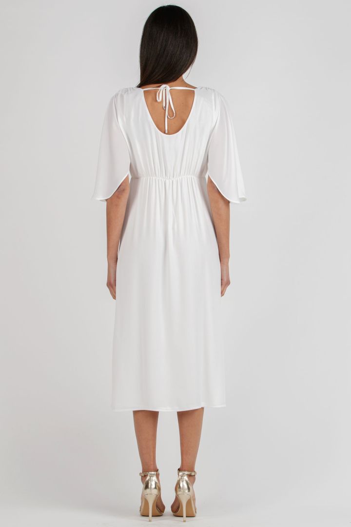 Midi Umstandsbrautkleid aus Chiffon