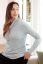 Vorschau: Cowl Neck Umstands- und Stillshirt hellgrau