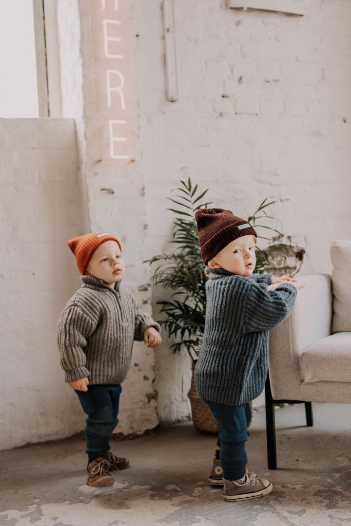 Knitted Hat with Earflaps with Merino Wool