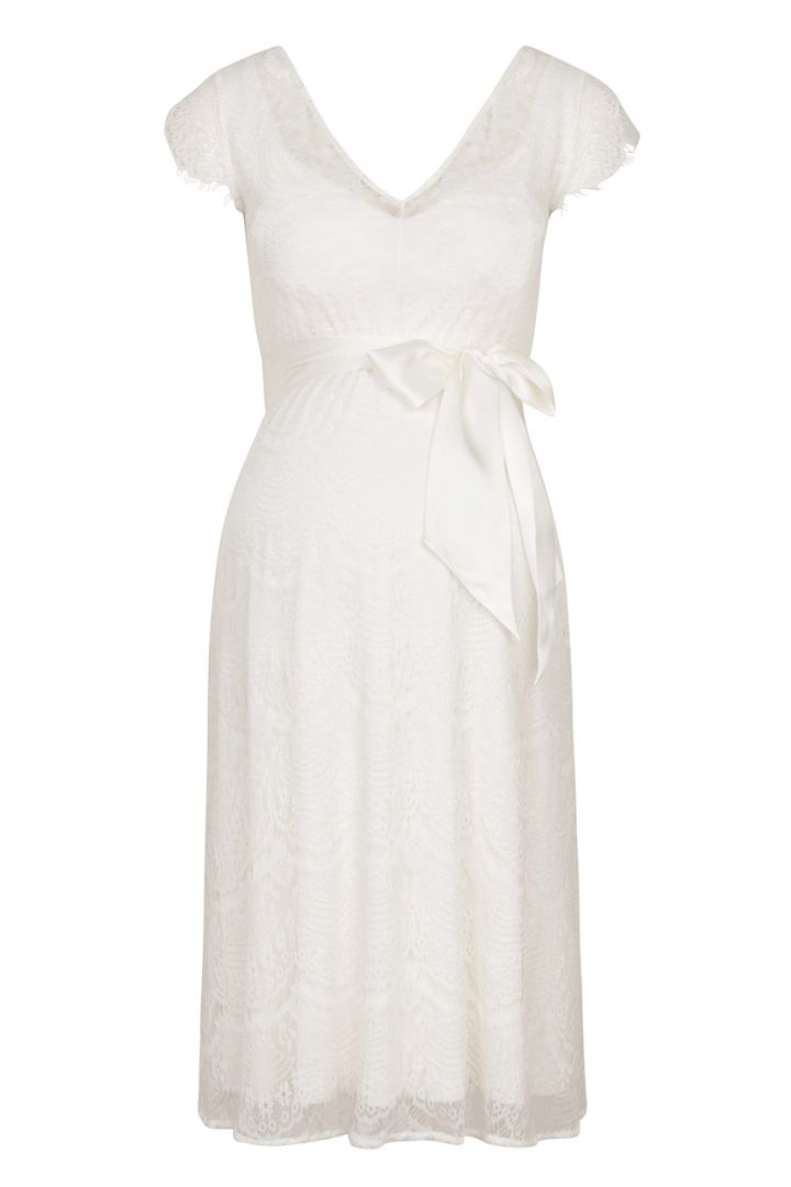 Umstandsbrautkleid mit Herzdekolleté