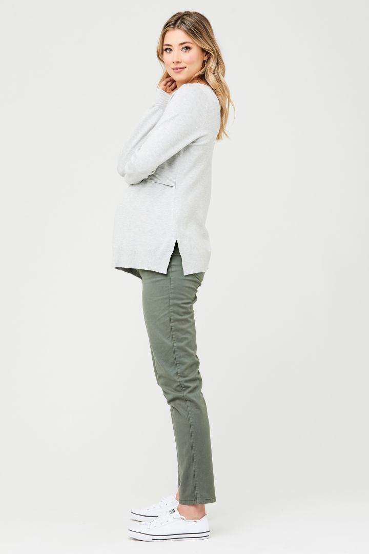 Fine Knit Maternity and Nursing Sweater