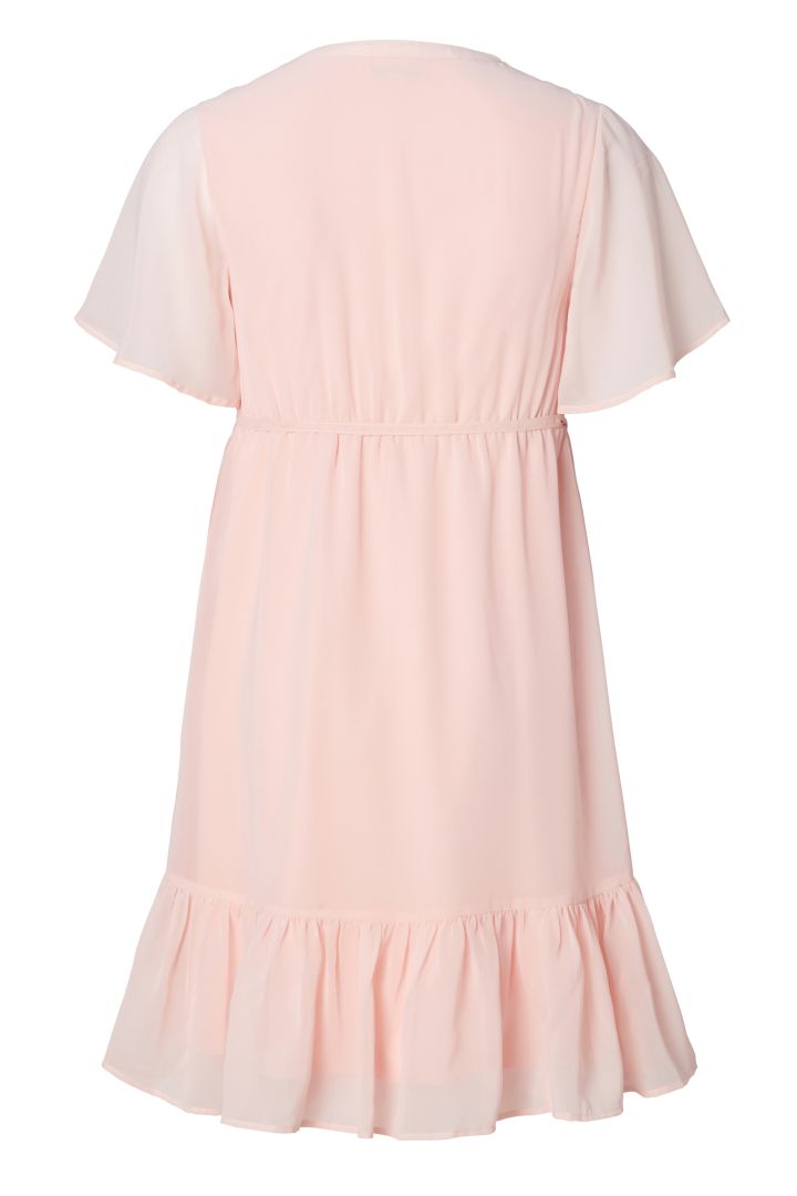 Eco Maternity Dress with Cap Sleeves light pink