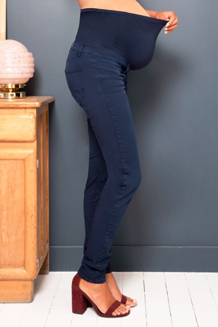 Eco Skinny Stretch Umstandshose navy