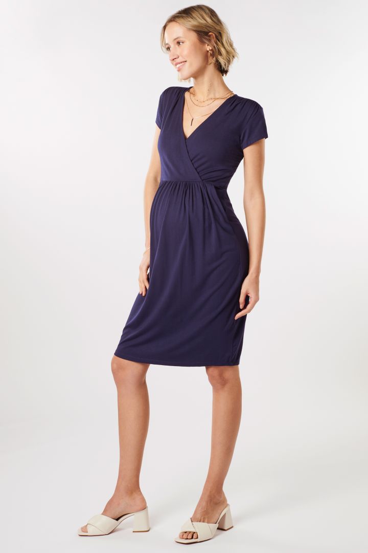 Organic Umstands- und Stillkleid navy