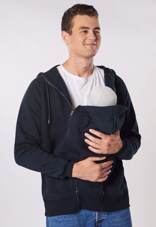 Papa Hoodie-und Tragejacke navy