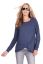 Vorschau: Umstands- und Stillsweater mit Crossover Saum blau