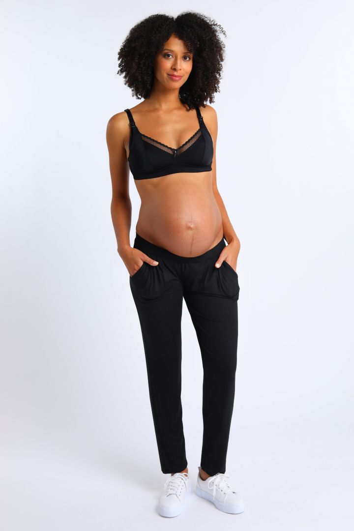 Modal Maternity Trousers with Elastic Waistband