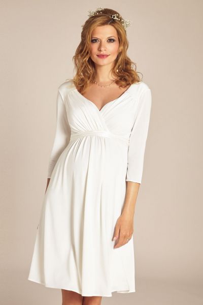 Umstandsbrautkleid mit Herzausschnitt