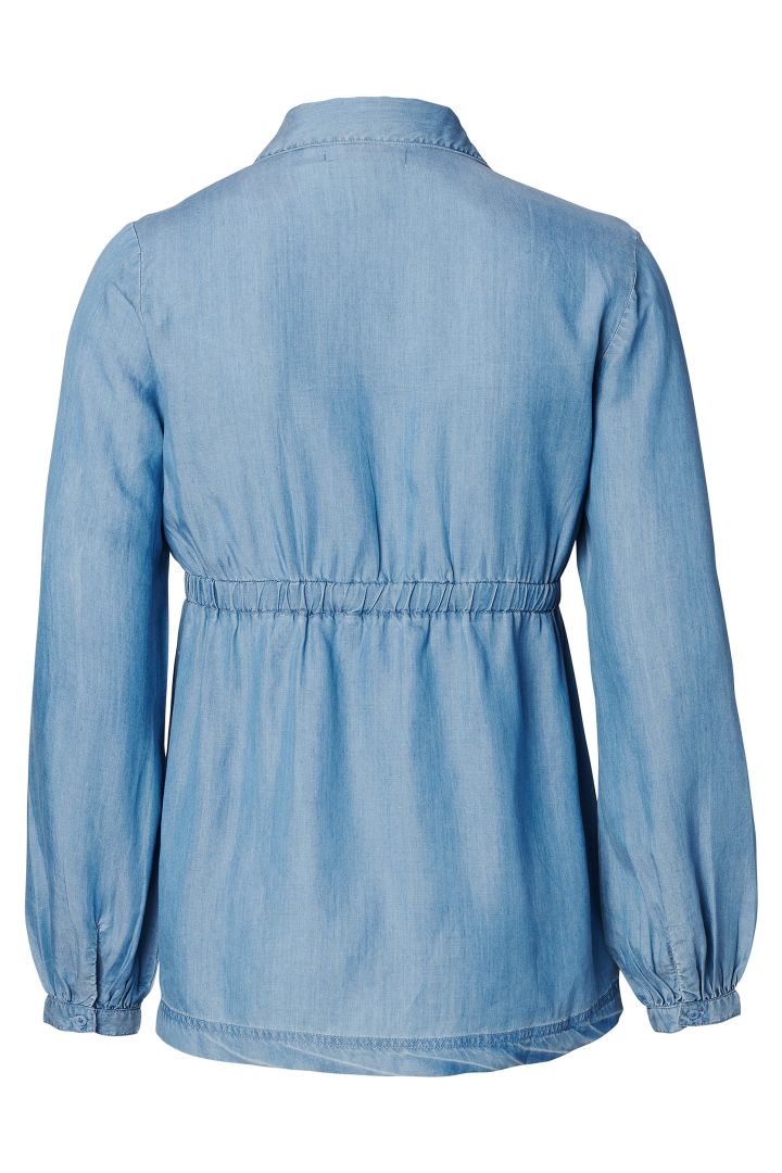 Tencel Maternity and Nursing Tunic Denim-Style
