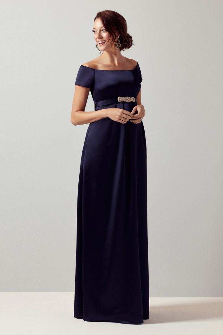 Umstandsrobe mit U-Boot Ausschnitt