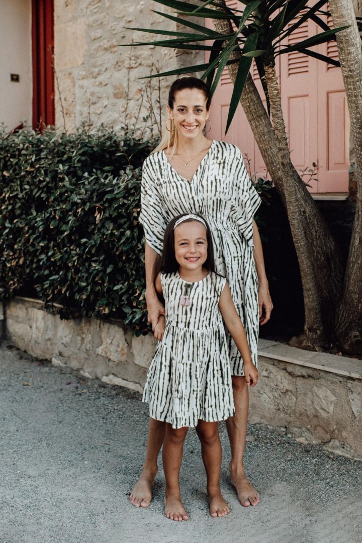 Umstands- und Stillkaftan mit Batik Print