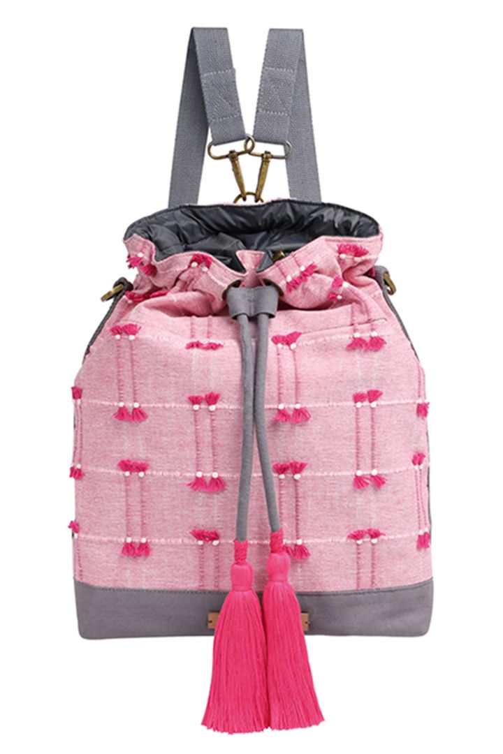 Bucket Rucksack und Wickeltasche Flowing Sari