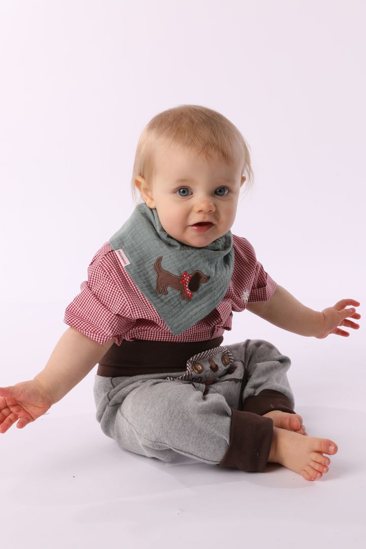 Muslin Scarf with Dachshund Application