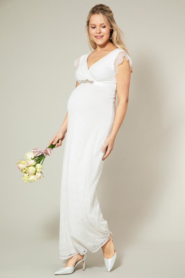 Shift Umstandsbrautkleid lang