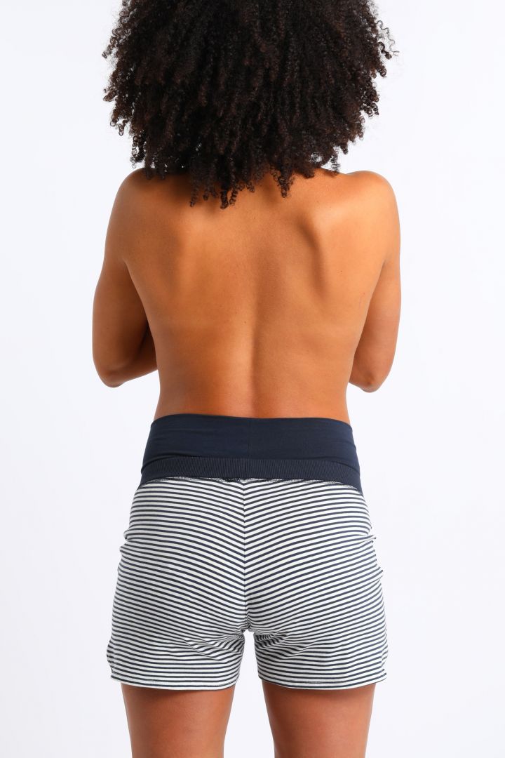 Striped Maternity Shorts in Organic Cotton
