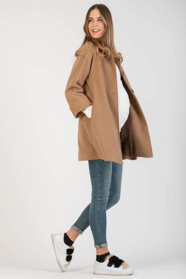 Kimono Umstandsmantel camel