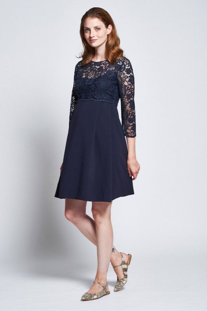 Umstandskleid mit Spitzenoberteil