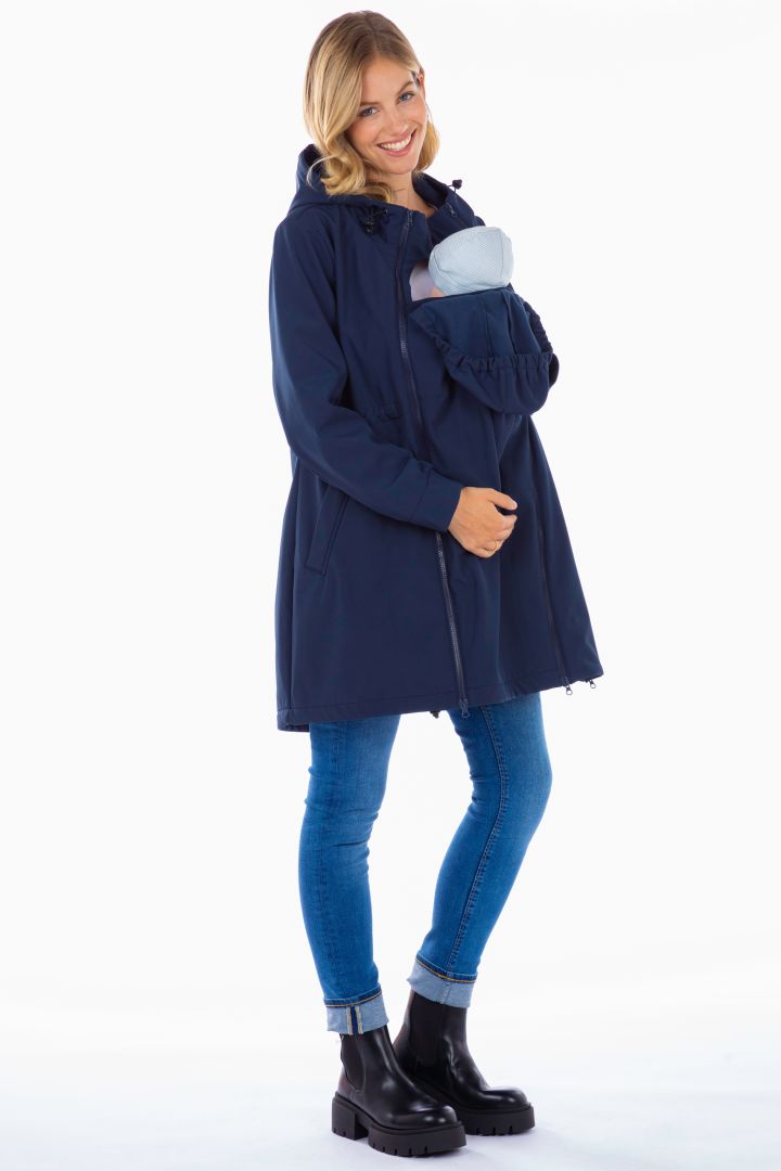 3 in 1 Umstands- und Tragejacke navy