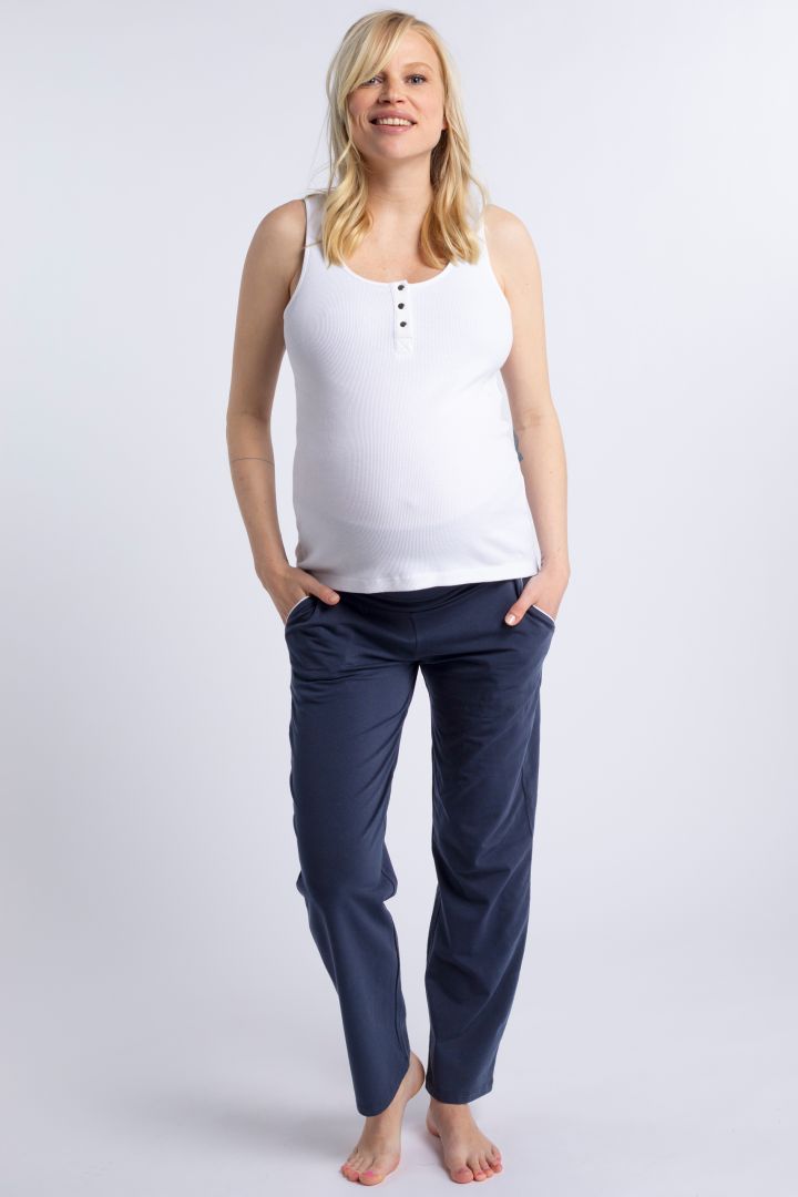 Lounge und Pyjama Umstandshose aus Bio-Baumwolle