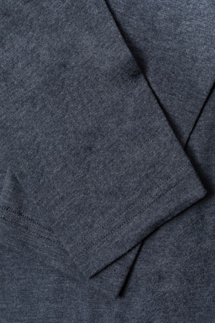 Lounge- und Pyjama Umstandsshirt mit Stillöffnung blau melange