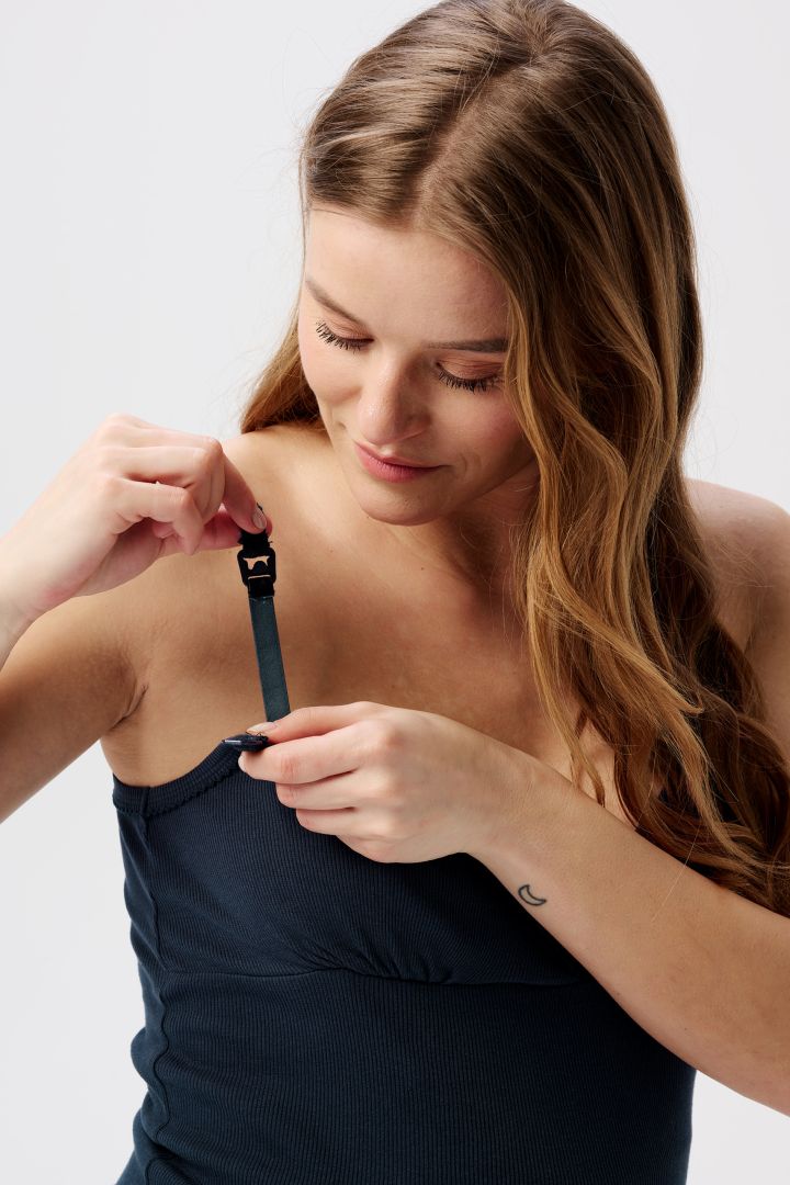 Organic Ripp Umstands- und Stilltop navy