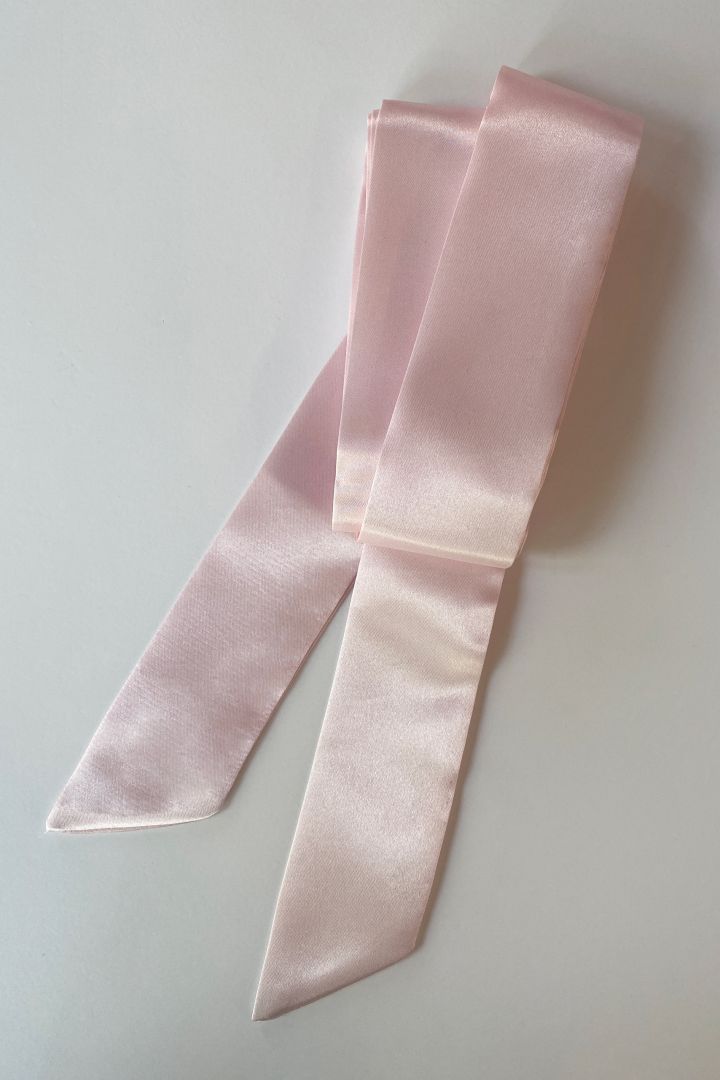 Satin Sash baby pink