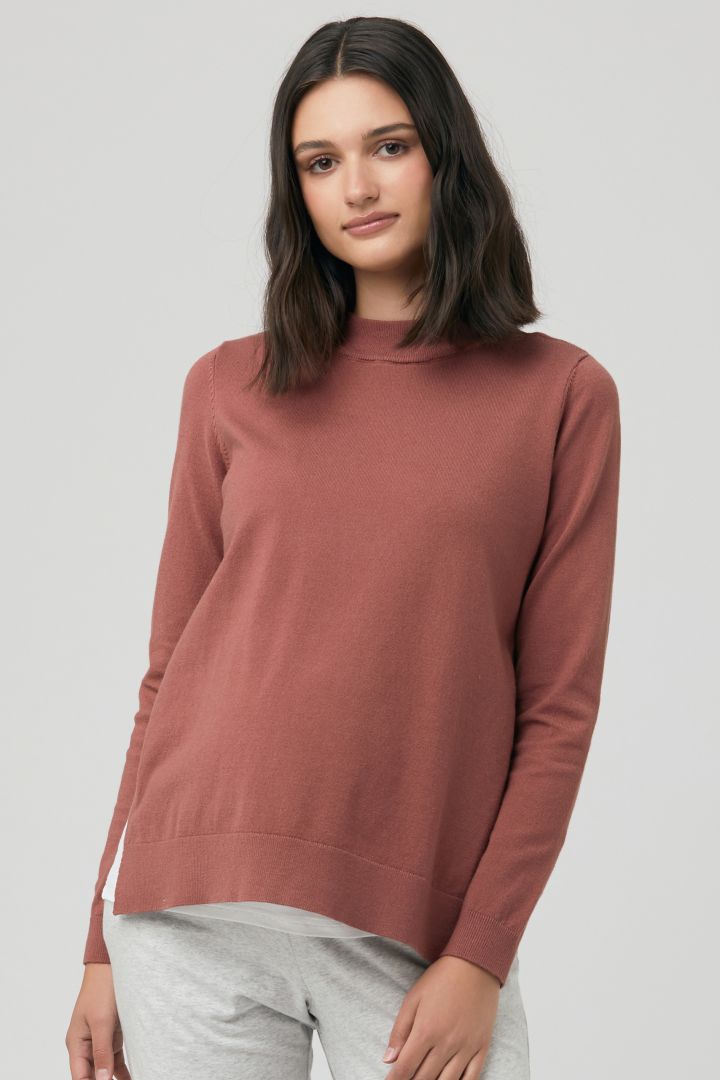 2 in 1 Umstandspullover und Shirt mit Stillöffnung