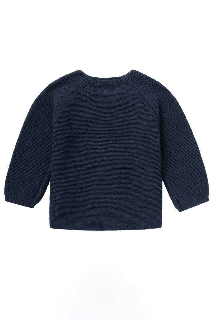 Organic Baby Wickel-Pullover navy