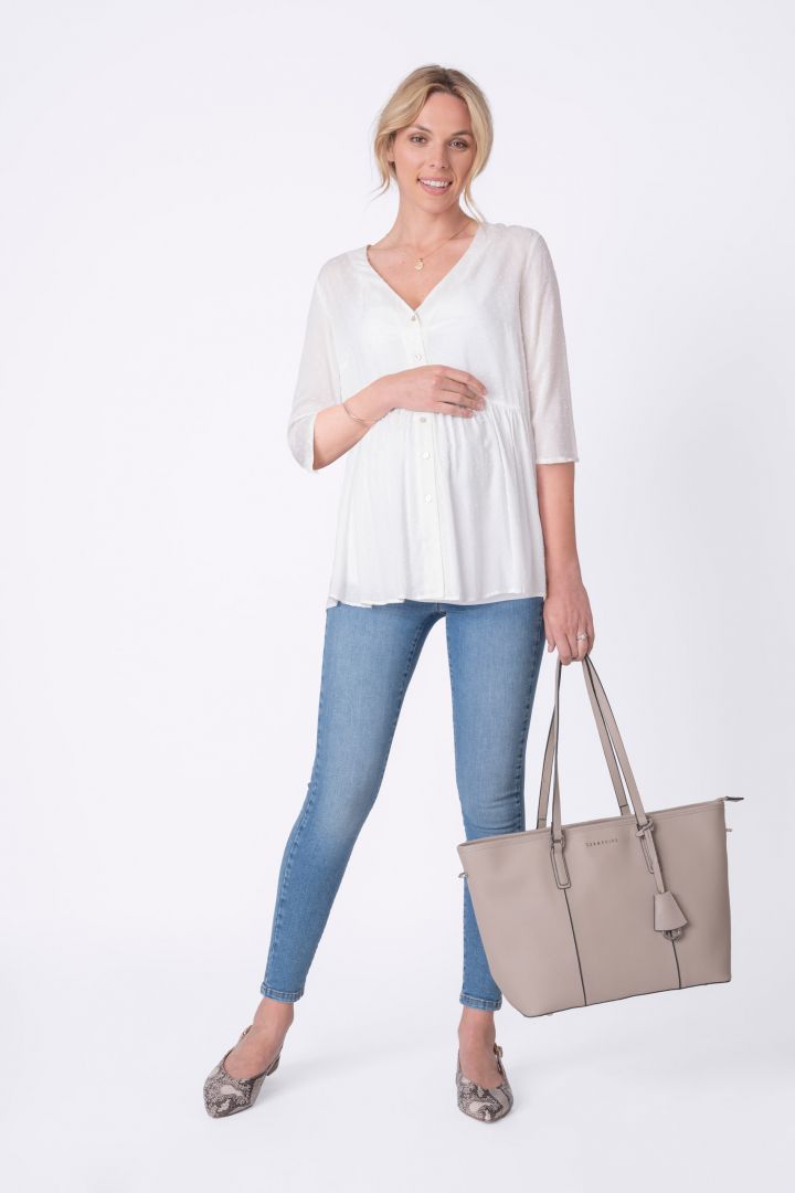 Maternity and Nursing Tunic Front V-Neck Button