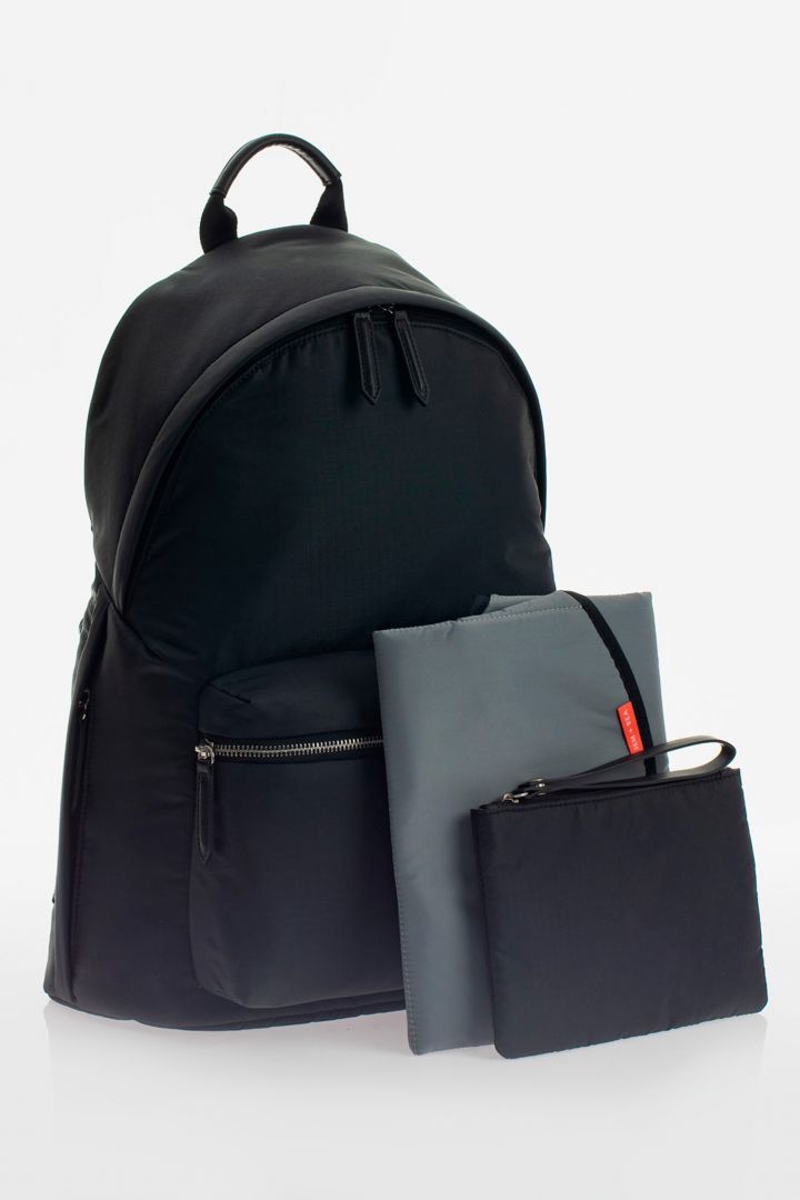 Wickelrucksack Eco aus recyceltem Nylon schwarz