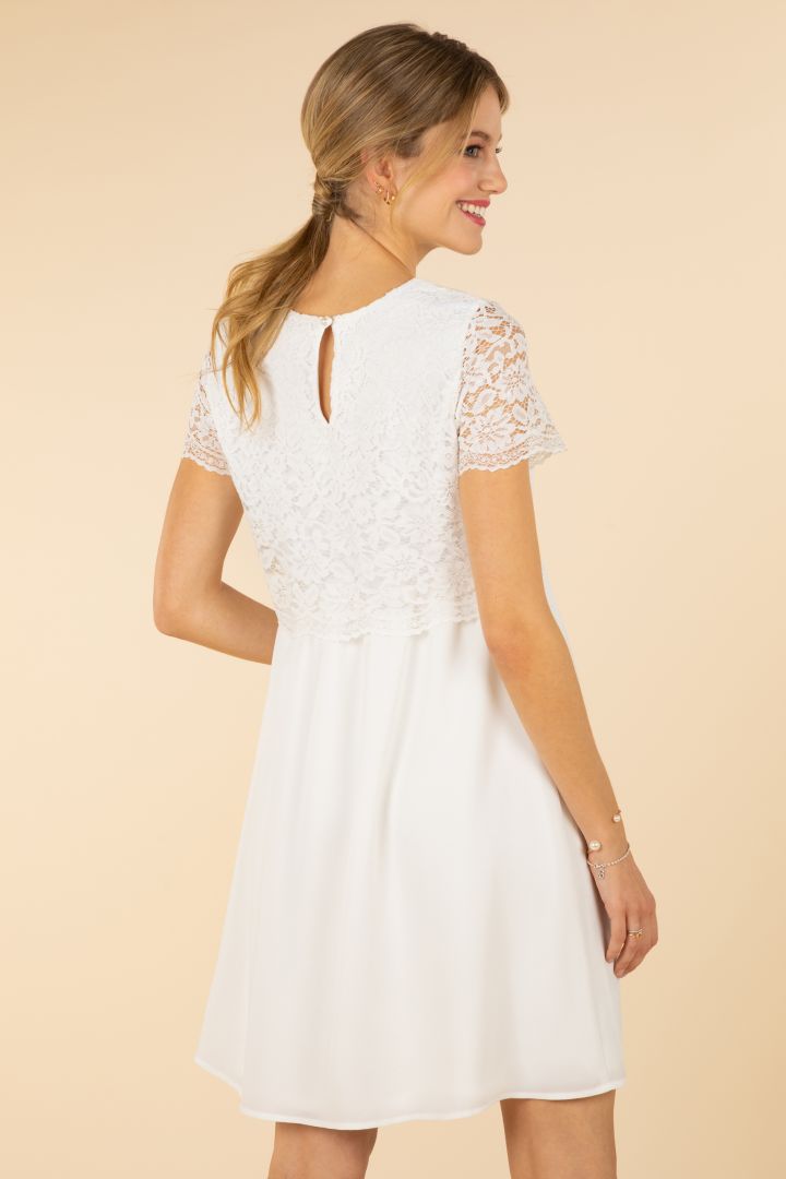 Umstands- und Stillbrautkleid mit Spitze