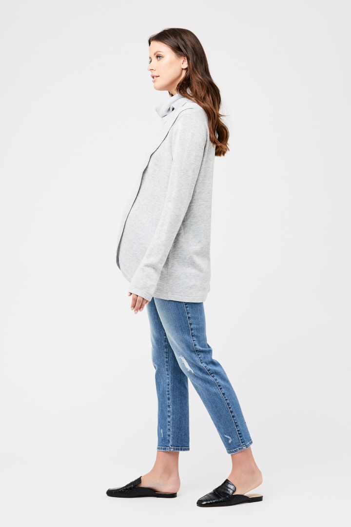 Umstands- und Stillpullover mit Rollkragen