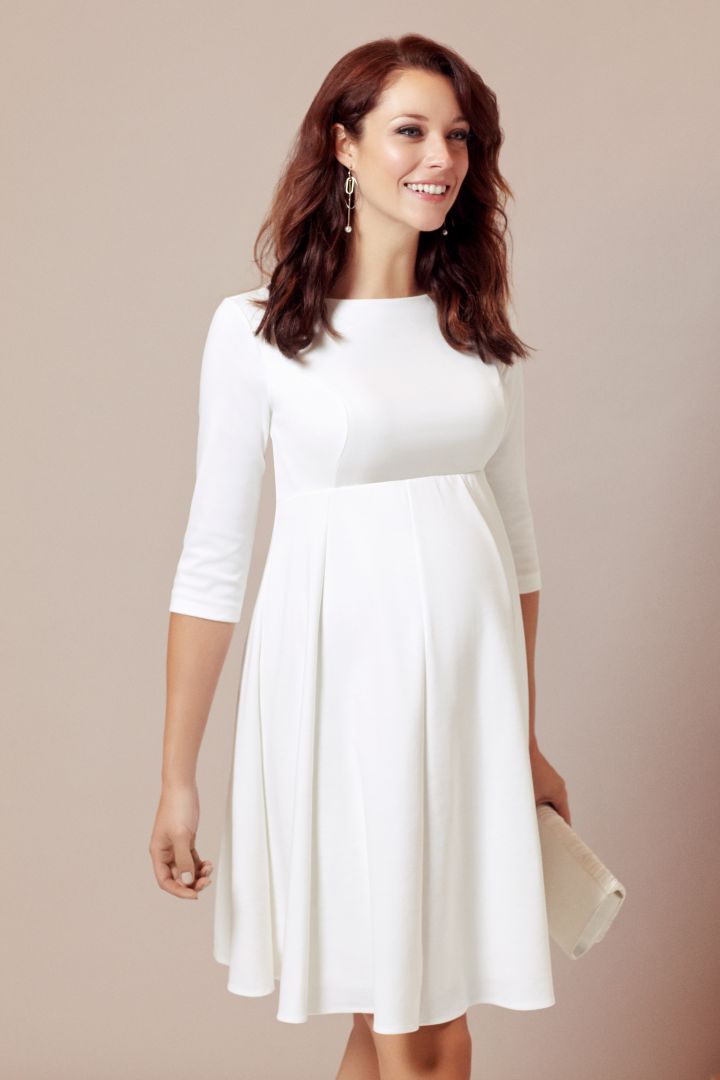 Umstandsbrautkleid mit U-Boot-Ausschnitt