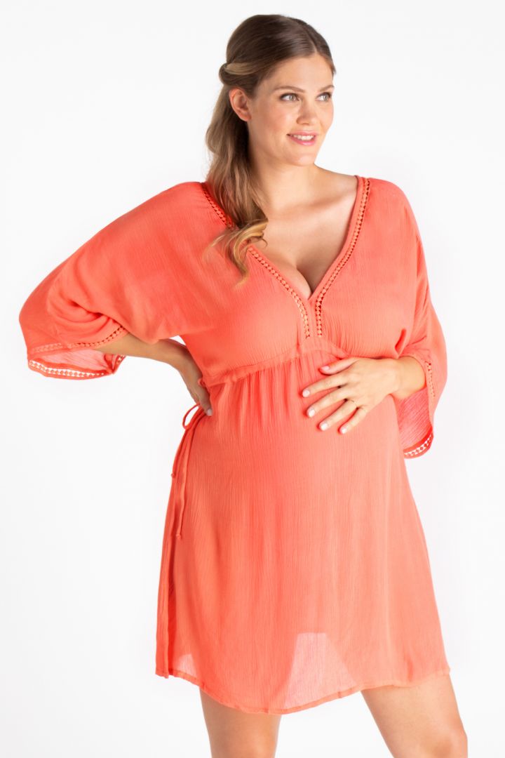 Umstands-Kaftan aus Crepe Viskose