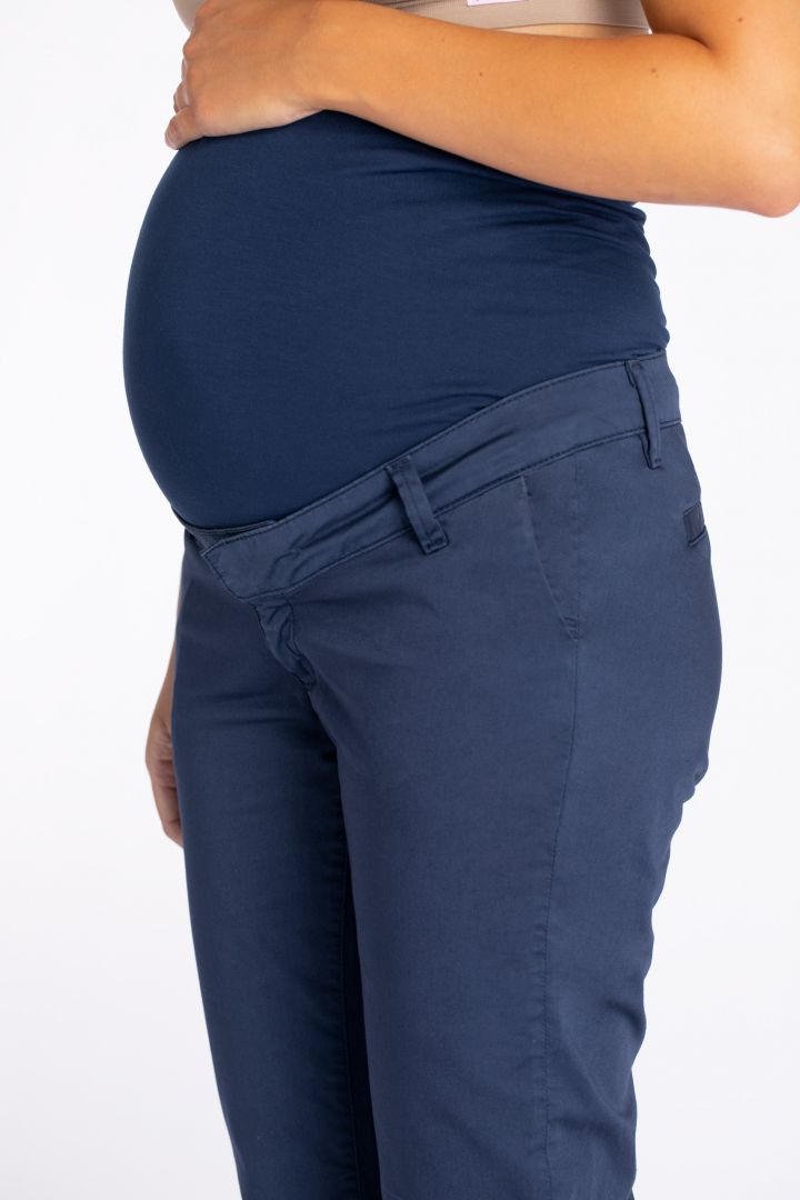 Chino Umstandshose aus Bio-Baumwolle navy