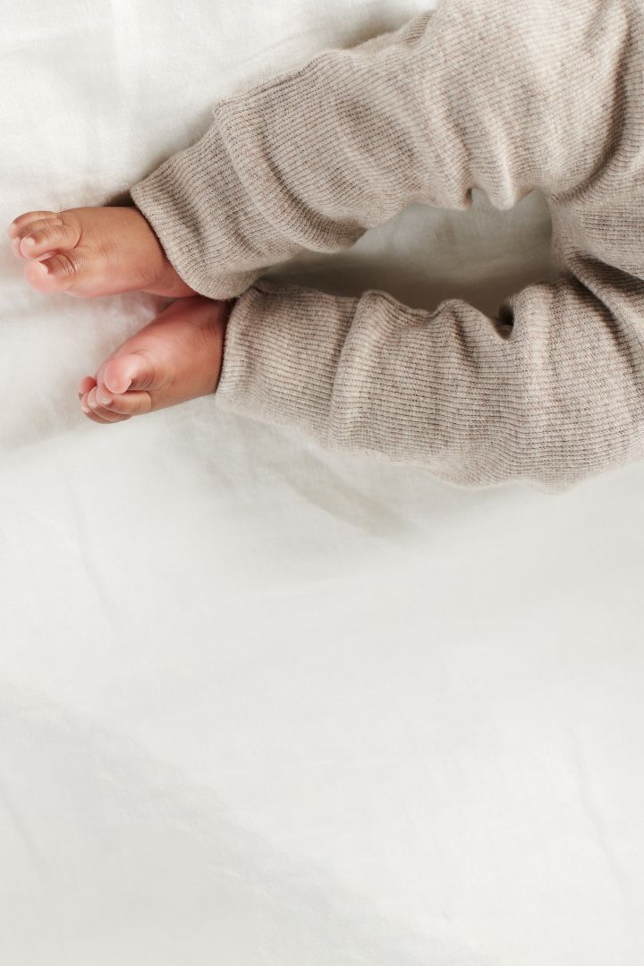 Rib Knit Baby Trousers taupe