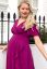 Vorschau: Wasserfall Midi Umstands- und Stillkleid fuchsia