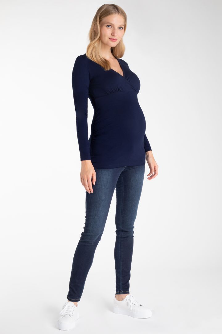 Cache Coeur Umstands- und Stillshirt navy