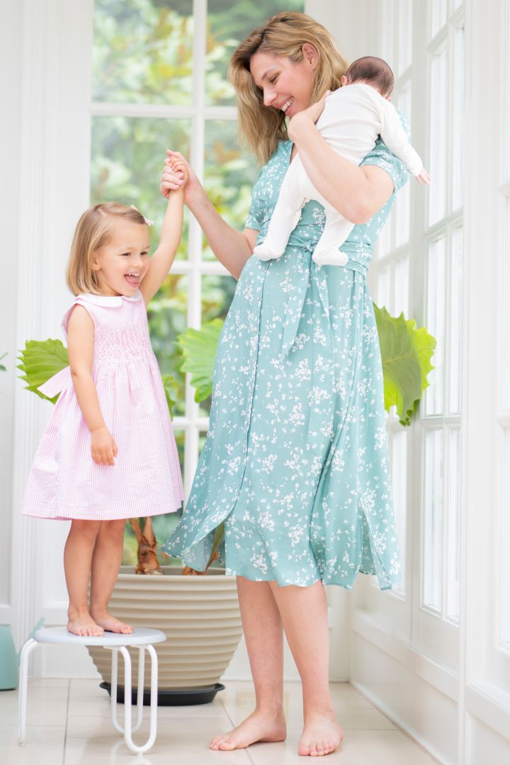 Midi Maternity and Nursing Sress in Wrap Look