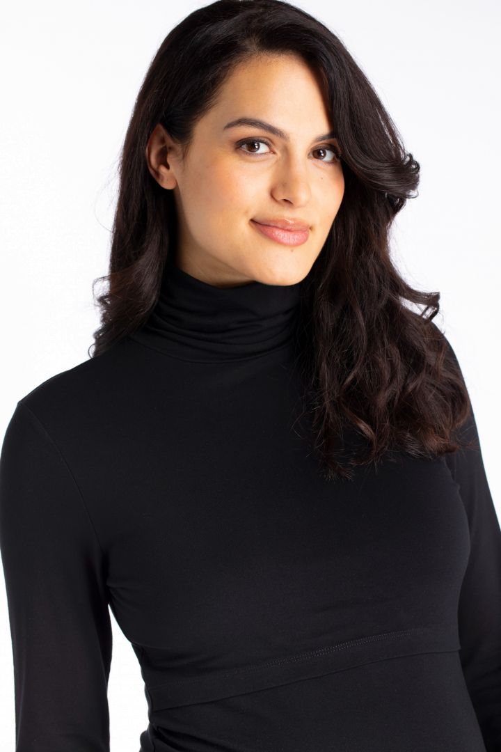 Ecovero Umstands- und Stillshirt mit Rollkragen