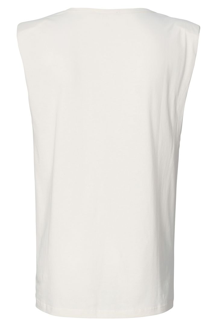 Organic Umstandsshirt mit Schulterpolster off-white