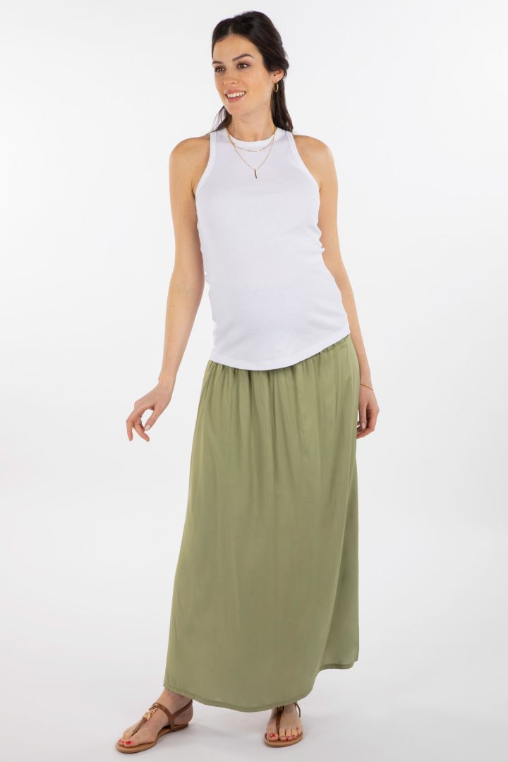 2 in 1 Maternity Skirt and Dress khaki