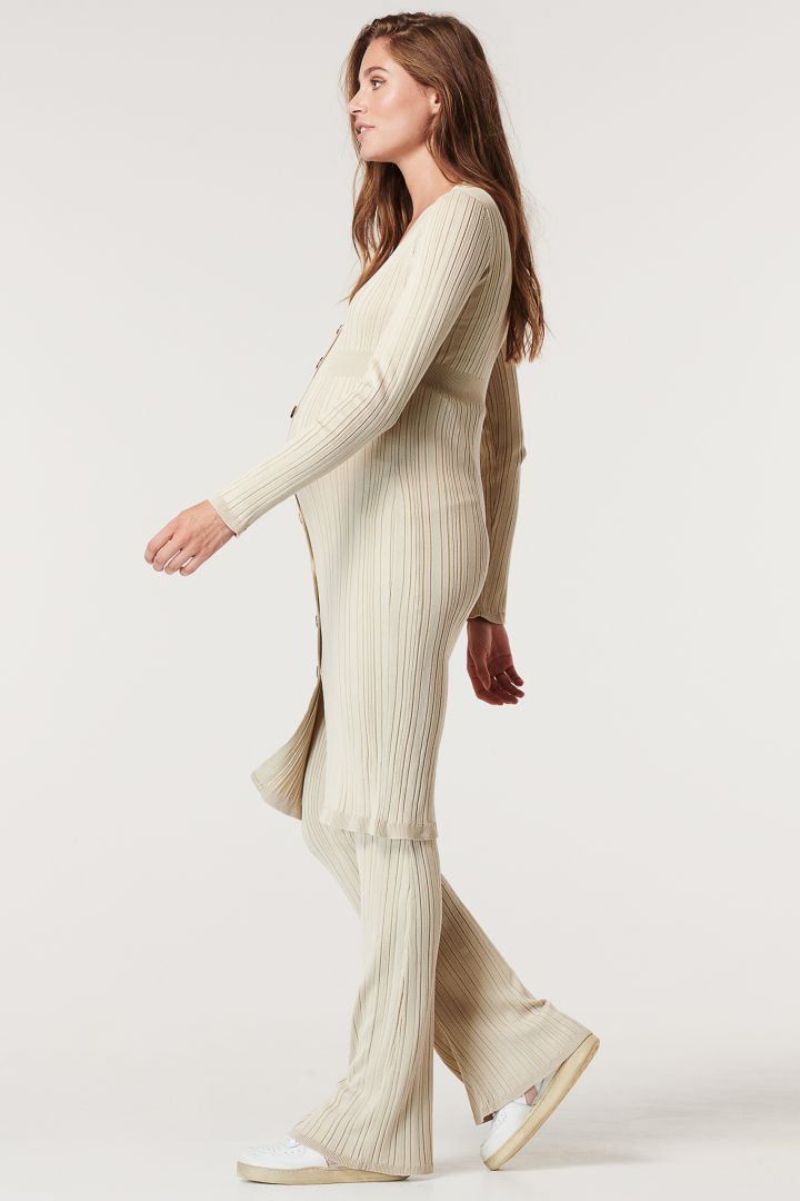 Long Umstandscardigan aus Rippstrick