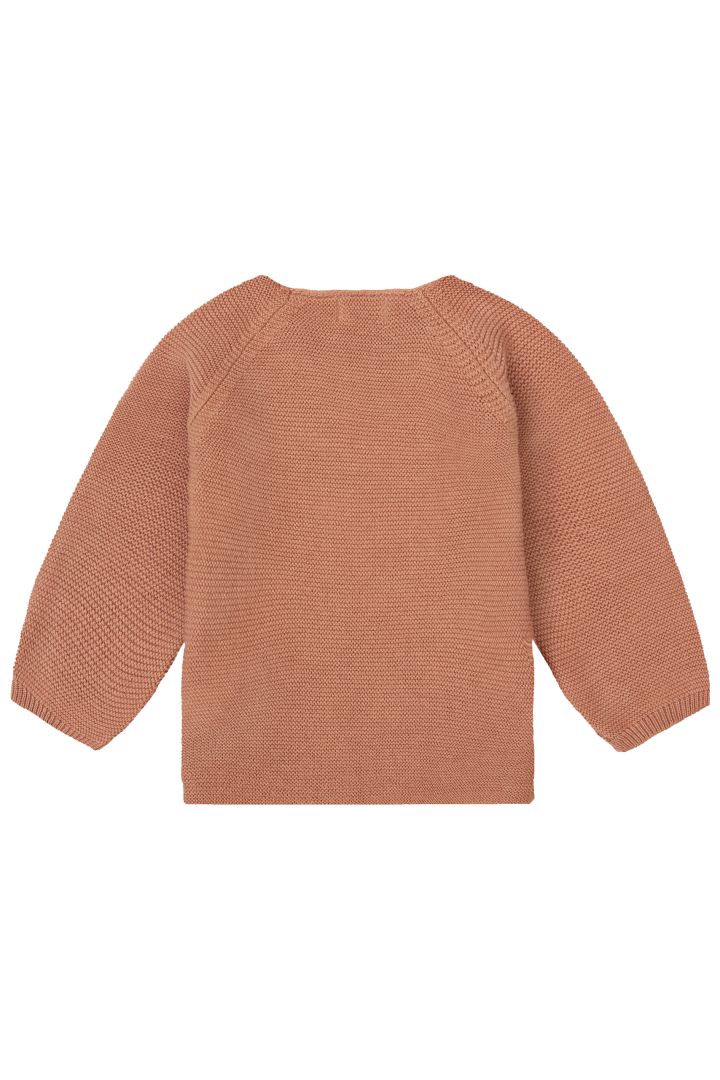 Organic Baby Wickel-Pullover terracotta