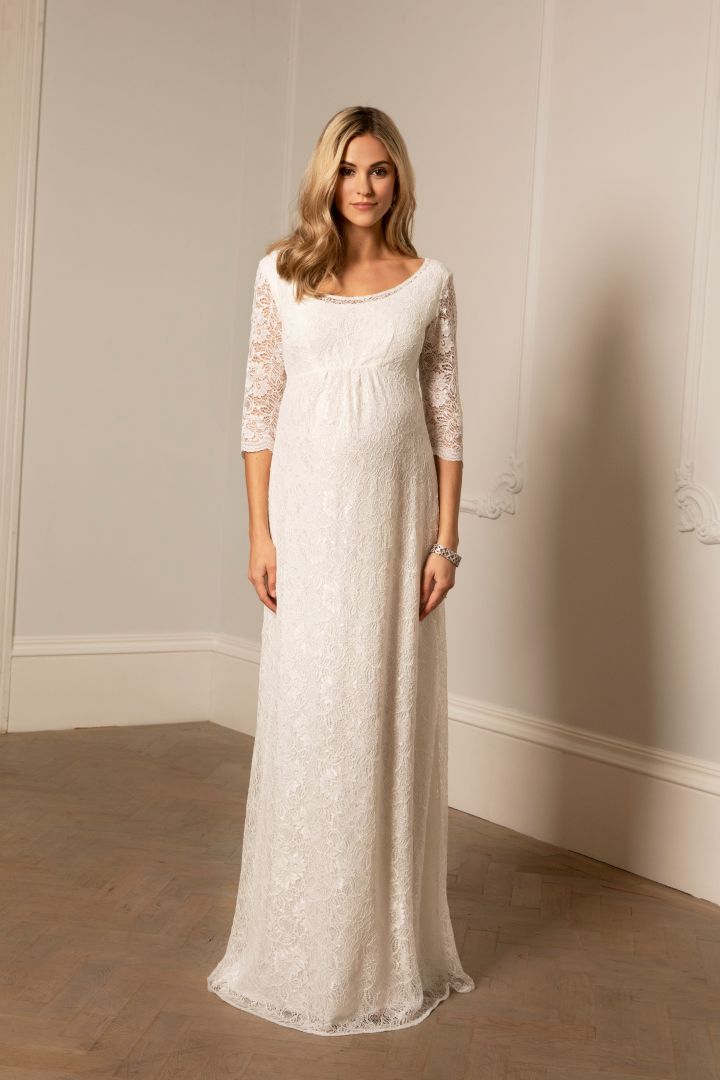 Umstandsbrautkleid lang