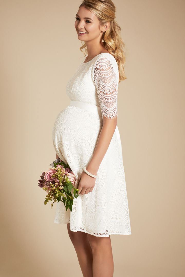 A-Line Maternity Wedding Dress with Back Cut-Out